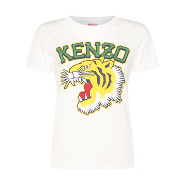 Kenzo - Off White Cotton Tiger T-shirt