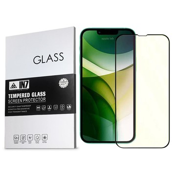 IN7 APPLE iPhone 13/13 Pro (6.1吋) 抗藍光3D滿版鋼化玻璃保護貼 疏油疏水 鋼化膜-黑色