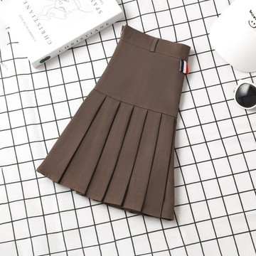 ParrotFashion百褶裙女2024春夏款大尺碼高腰半身裙加長胖mma字短裙一件代發