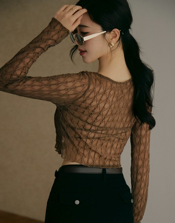 小心機的透明感；透膚罩衫外套 兩色