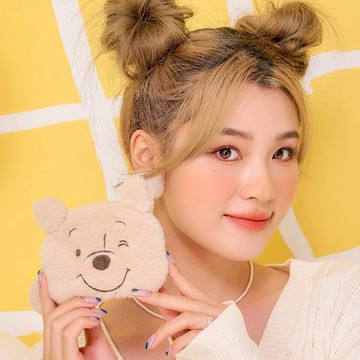 【Disney】小熊維尼棉花糖-造型零錢包-米