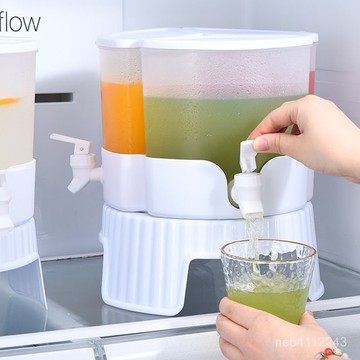 新品熱賣👍可旋轉大容量分隔設計冷水桶家用自製飲料桶可放冰箱冷水壺 DCTE