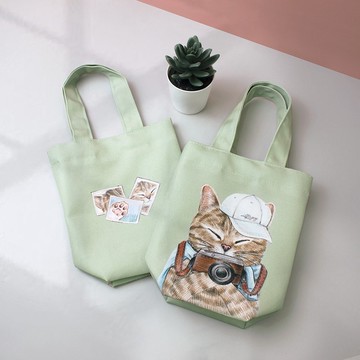 防潑水萬用環保飲料袋 _ 虎斑貓