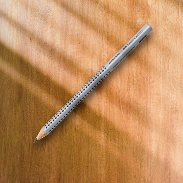 Faber-Castell JUMBO學齡孩童專用大三角粗芯鉛筆010mm 灰一盒