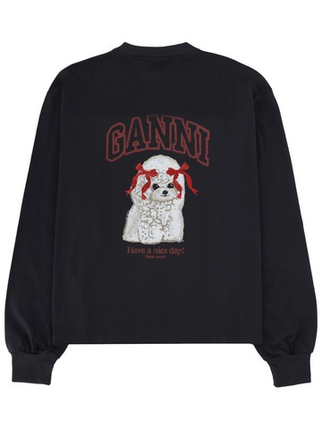 ganni "grey poodle" t-shirt