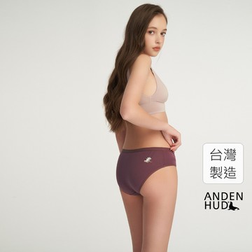 【Anden Hud】Back To School．緊帶中腰三角內褲(安哥拉紅-盪鞦韆) 純棉台灣製