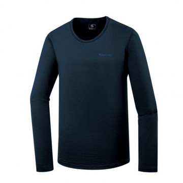 【【蘋果戶外】】山林 52K01 85 丈青 男 Polygiene 抗菌保暖衣 圓領 吸濕透氣抑菌消臭 秋冬 Mountneer