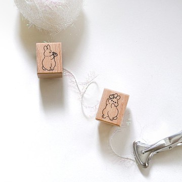 小兔手帳印章-傳聲筒(２入)