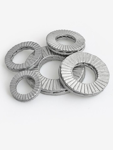 304不銹鋼雙疊自鎖墊圈DIN25201嵌入式鎖緊墊片防松墊M3M4M5-M36