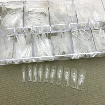 美甲尖型甲片 梯型甲片  平頭甲片 尖型透明甲片 美甲作品甲片 尖長型透明甲片 競賽甲片 美甲素材 美甲工具 凝膠