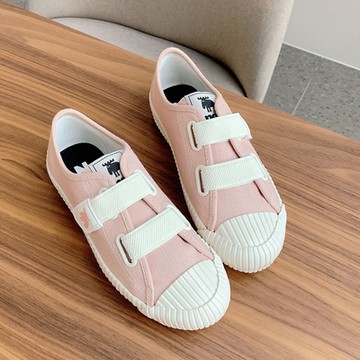 moz瑞典 駝鹿魔鬼氈帆布餅乾童鞋(櫻花粉)