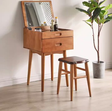 小戶型實木梳妝臺 臥室化妝桌 多功能化妝臺 化妝櫃簡約床頭桌梳妝櫃