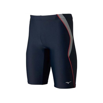 MIZUNO SWIM 男五分泳褲-游泳 泳裝 四角泳褲 平口泳褲 美津濃 N2JB111980 丈青桃紅