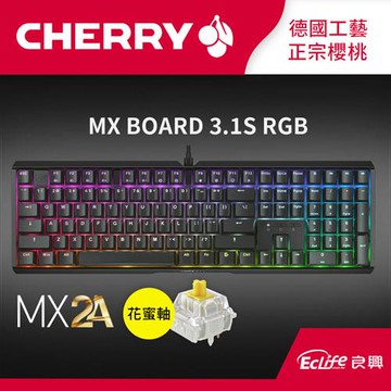 CHERRY 德國櫻桃 MX Board 3.1S RGB MX2A 電競鍵盤 黑 花蜜軸 中文