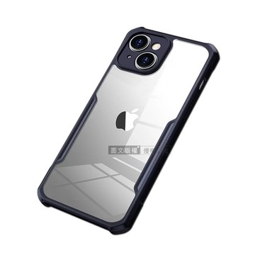 XUNDD訊迪 軍事防摔 iPhone 14 6.1吋 鏡頭全包覆 清透保護殼 手機殼(海軍藍)