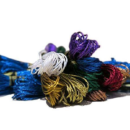 Meters 12 Strands Metallic Embroidery Floss Cross Stitch Needlework Thread, Metallic White, 10 Skeins（並行輸入品）