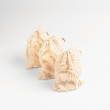 100%純棉起泡皂袋 -  LOGO款(一組三入)