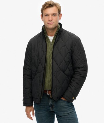 Superdry Men's Quilted Estate Liner Jacket Black Size: S