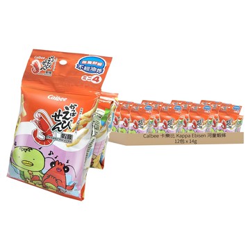 Calbee 卡樂比 Kappa Ebisen 河童蝦條  香辣燒烤味迷你蝦條  12包  14g