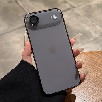 精孔PC 啞光亞克力 高透背板 自帶鏡頭膜 防摔殼 用於iPhone17 Air 16 手機殼 15 14 13 12