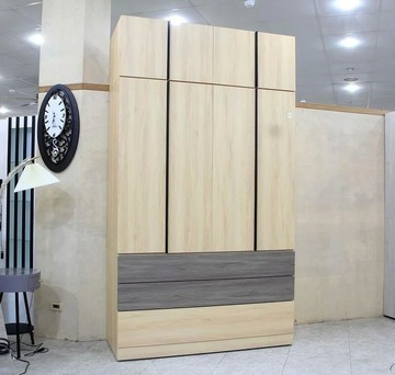 歐風別館米堤4.7*8尺楓木色加高衣櫃棉被櫃~系統櫃~基隆至台中免運費