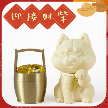 [快速出貨]【彤恩時尚】泥柴(為你帶財)禮盒 🐶 環保水泥擺飾 | 香氛 一桶金 瑪瑙底座🧧新年禮物 家飾佈置