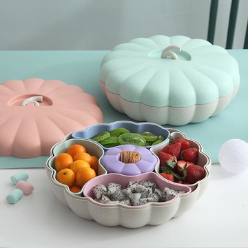 帶蓋瓜子收納盒多層防潮創意高檔水果盤子家用客廳茶幾塑料密封