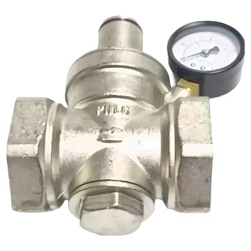 減壓閥與錶 Set，台灣製造，全新商品，全銅本體  15.3 x 11.2cm  1組