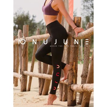 NuJune 泳褲女運動瑜伽速干褲防曬長褲大碼高腰顯瘦沖浪浮潛