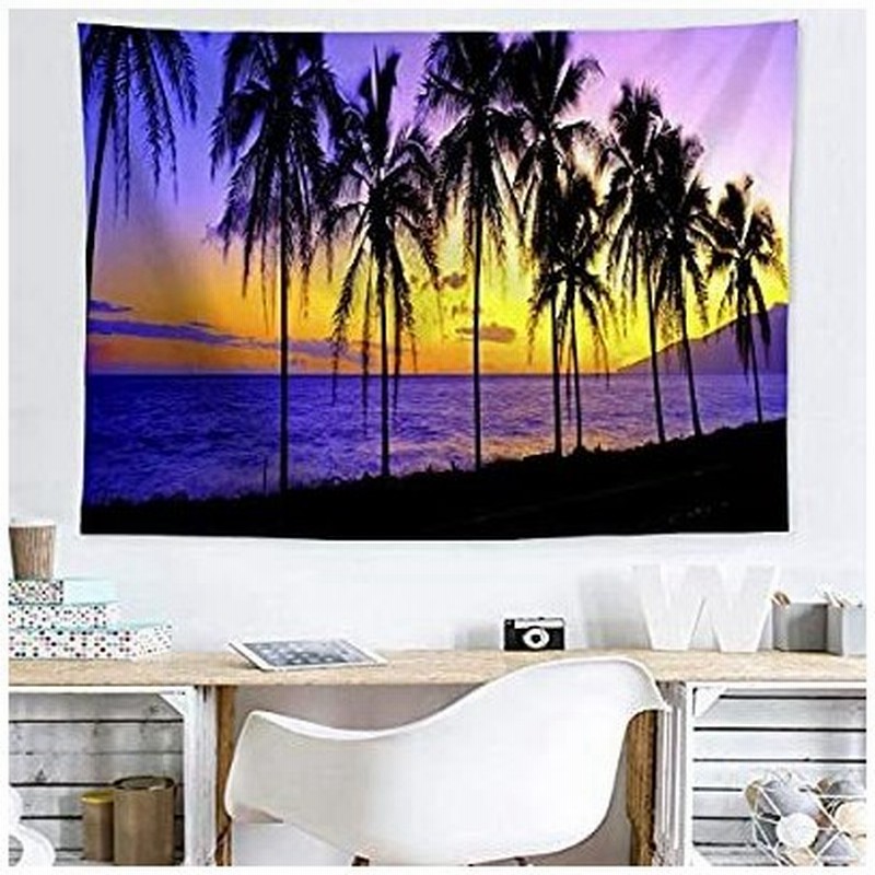タペストリー 夕陽風景 おしゃれ壁掛け サンセット 海辺椰子の木 風景 自然 天空 インテリア スカイ 夕焼け 多機能 部屋 窓 ファブリック 新居祝 通販 Lineポイント最大0 5 Get Lineショッピング