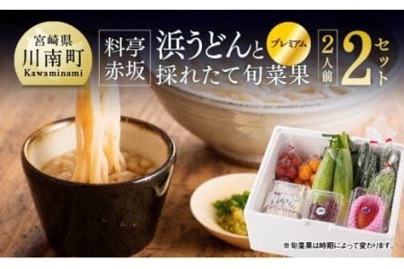 「料亭赤坂」浜うどんと採れたて旬菜果プレミアム