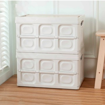 真心良品 KEYWAY聯府 KM摺疊箱(附木蓋)50L-2入