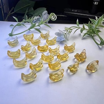 黃螢石小香蕉🍌 雕件/擺件 ~智慧之石、平衡與精進心智、電磁波防護