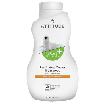 ATTITUDE 艾特優 地板瓷磚和木材表面清潔劑 柑橘味  1.04L  1瓶