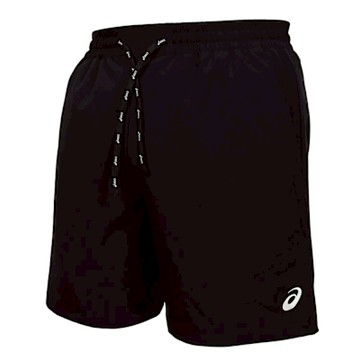 ASICS 男7吋平織短褲-五分褲 吸濕排汗 運動 休閒 訓練 2011D338-001 黑白