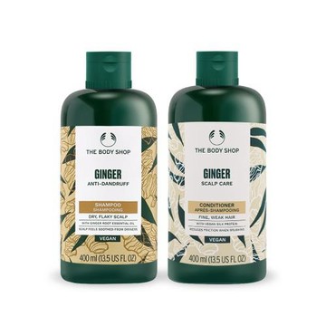 THE BODY SHOP 薑根鏗活蓬鬆洗護組(400mlX2)[護髮乳+洗髮精]