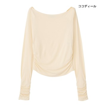 【ココディール】象牙色拉肩造型上衣 O1X21055