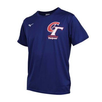 MIZUNO 男CT短袖T恤-台灣製 吸濕排汗 運動 上衣 休閒 12TCDL0316 藍紅白