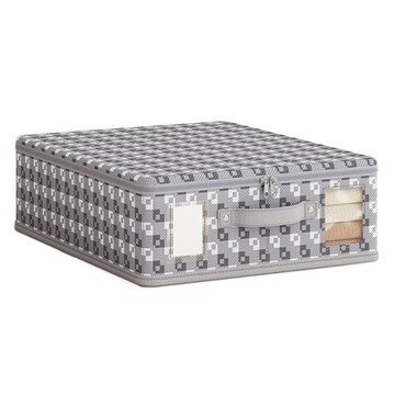 小麥購物 像素無紡布床單4件套收納盒 L423  灰色  1個  38 x 32 x 12cm