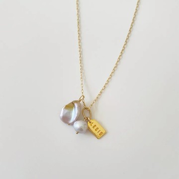 LESIS｜Amulet Grace Necklace #2 優雅守護珍珠項鍊02