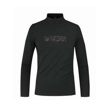 梵度棉質春秋冬季半高領打底衫男士修身內搭長袖T恤中領男裝秋衣