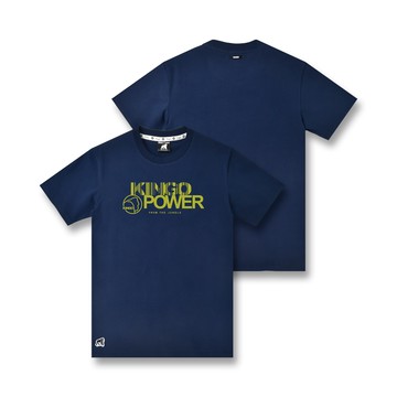 KINGO大尺碼男款｜深藍印花T恤<2XL-4XL> 413133
