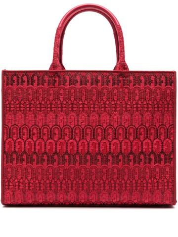 Furla - Opportunity monogram-pattern tote bag - women - Leather/Polyamide/Acrylic/Polyester/Polyester - One Size - Red