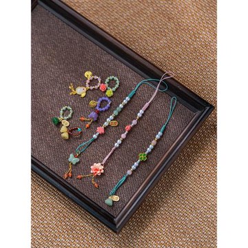 畫續創意茶壺掛飾紫砂壺掛件提梁壺裝飾小茶壺中式防失手壺蓋掛件