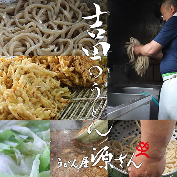 うどん屋源さんの吉田のうどん（2人前×2）辛味噌付き 取り寄せグルメ 吉田のうどん 吉田うどん 生めん お中元 冷蔵発送