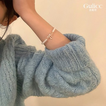 【Gulicc】手鍊 ins蝴蝶結珍珠手鍊