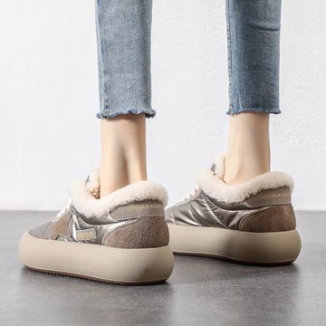 (特價清倉)皮毛一體棉鞋女冬外穿2025新款加絨加厚雪地靴百搭女鞋