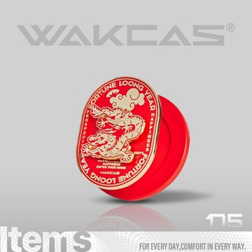 【Wakcas】祥龍立體燙金旋轉磁吸手機支架 Magsafe 磁吸支架 燙金 龍年 新年 中國龍 氣囊支架 電鍍