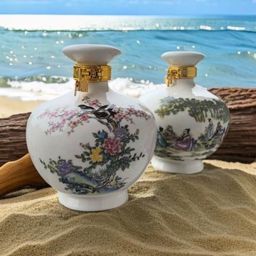 景德鎮陶瓷酒瓶5斤空瓶家用酒罐帶鎖扣酒壇子密封酒壺酒缸酒包裝