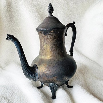 美國 古典維多利亞式鍍銀咖啡壺│Sheridan Silver Co INC 復古風